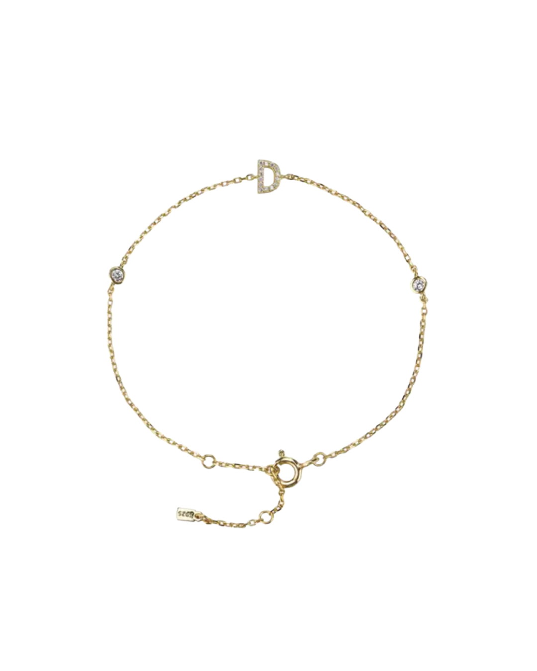 Gold plated - Initial bracelet