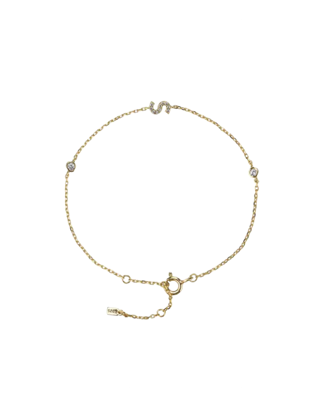 Gold plated - Initial bracelet